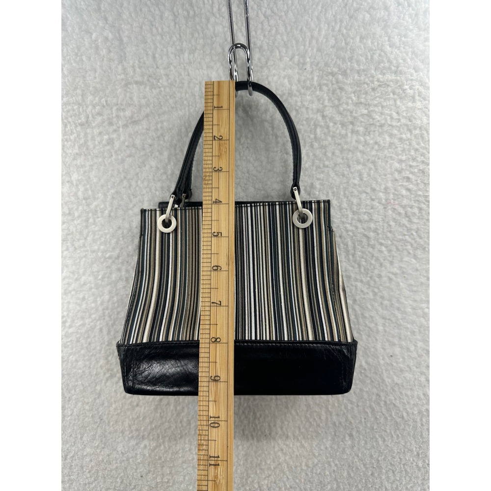 Charles Jourdan Striped Satchel Top Handle Bag Designer Purse Made in Spain - Picture 3 of 10